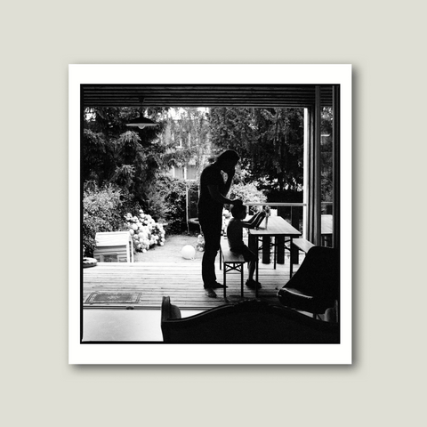 The Knausgard/Hasselblad Series Nº 26 (Father and son in the yard) - Alexia Leysen
